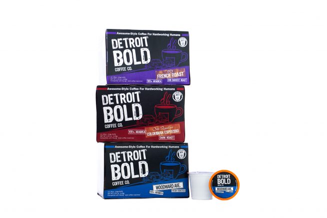 3 pack single serve coffee cups k-cup style Detroit Bold