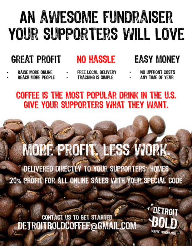 Fundraiser Sign Up Detroit Bold Coffee Co.